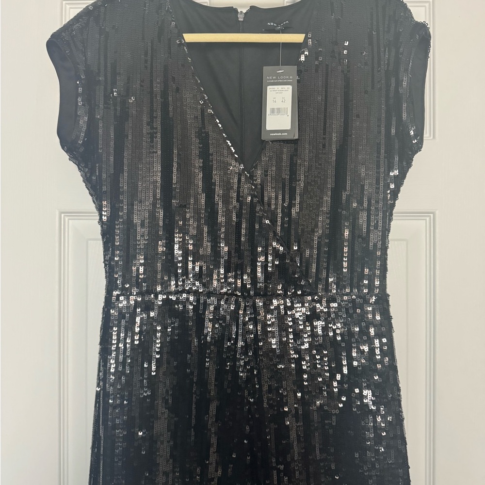 Elegant Black Sequin Jumpsuit